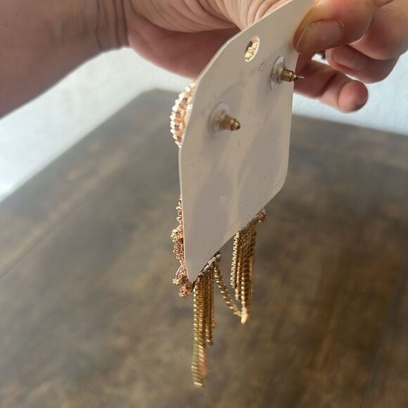 New Long Rainbow Crystal Parrot Earring - Picture 11 of 11